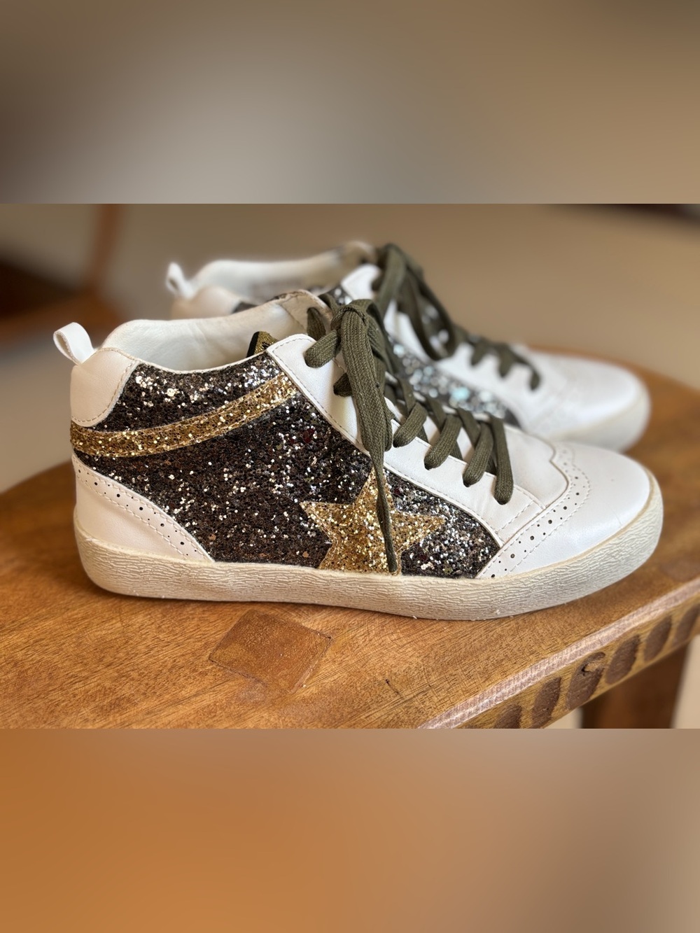 3 for $20 - Mi.iM Daisy Glitter High-Top Sneaker